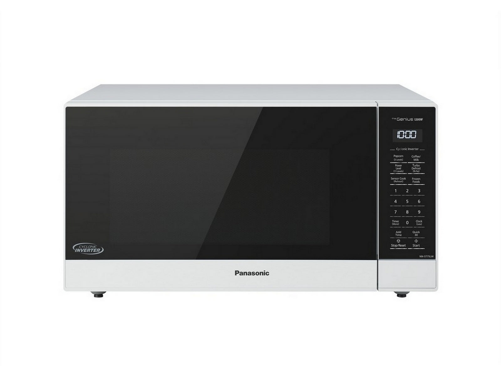 Panasonic - 1.6 cu. Ft Counter top Microwave in White - NNST75LW