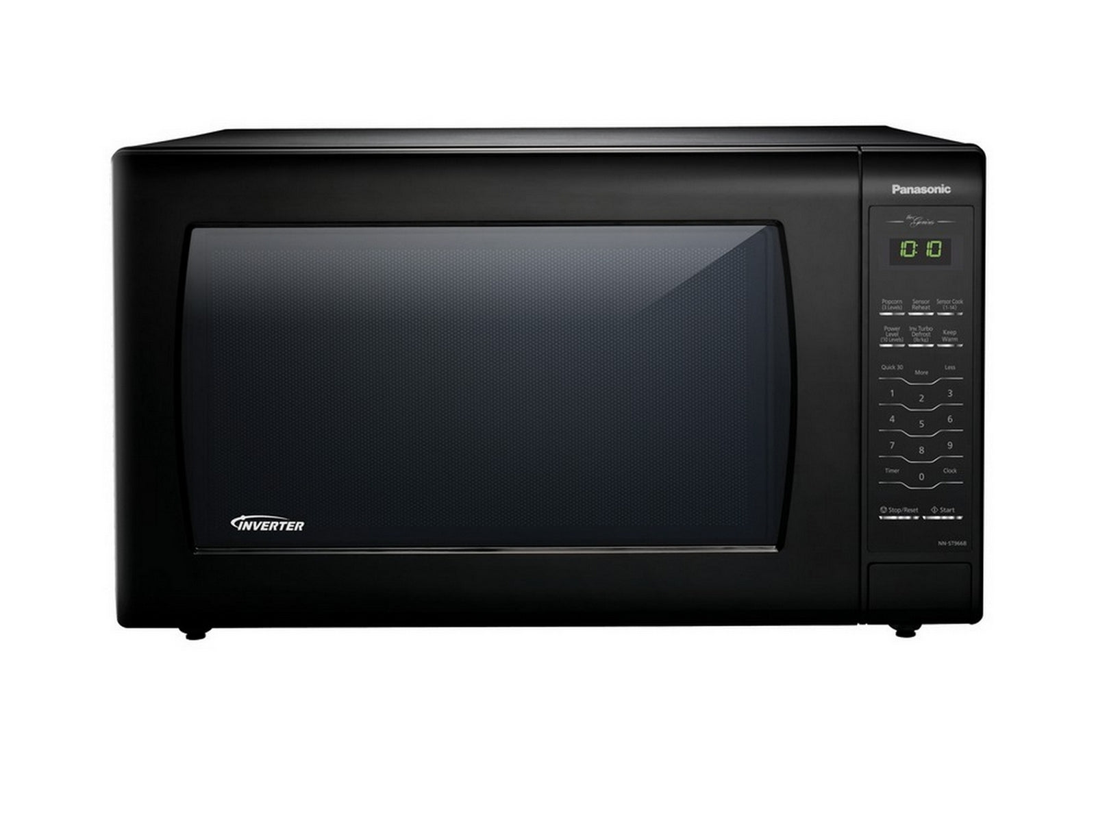 Panasonic - 2.2 cu. Ft Counter top Microwave in Black - NNST966B