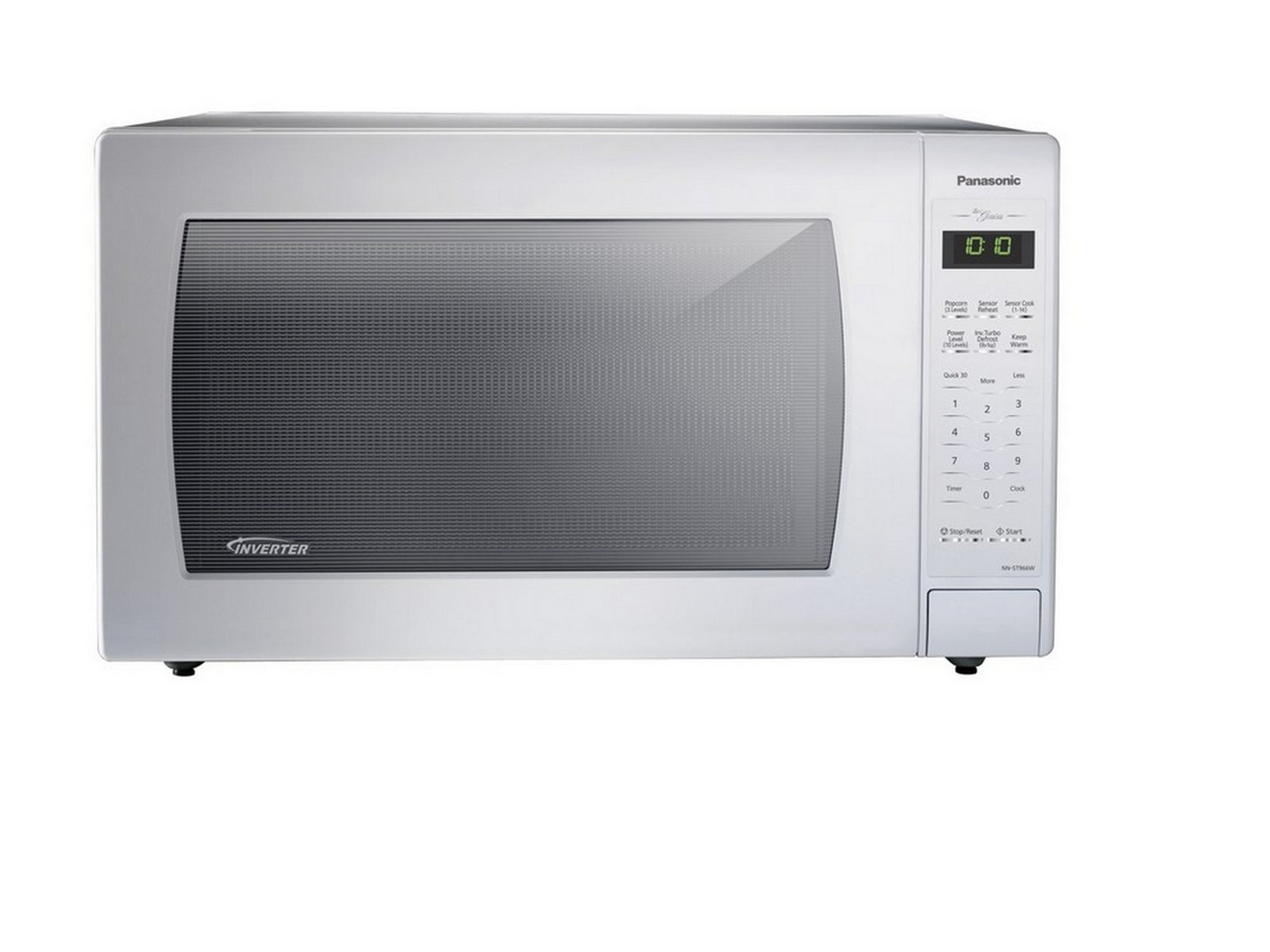Panasonic - 2.2 cu. Ft Counter top Microwave in White - NNST966W