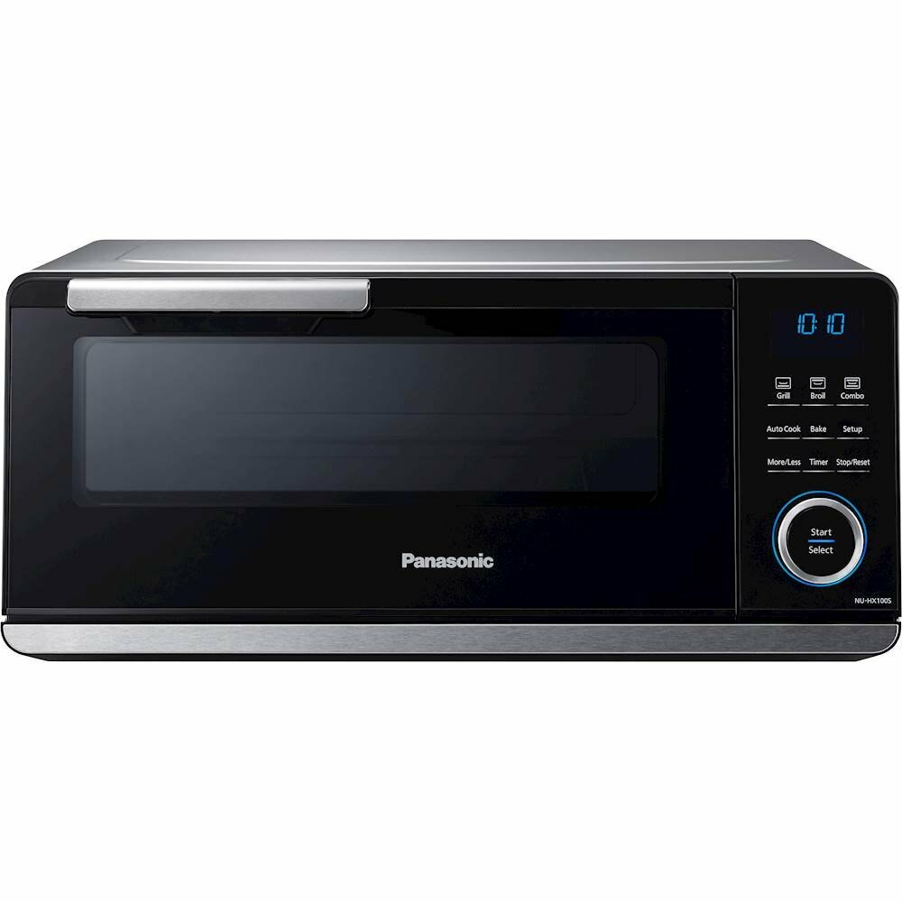 Panasonic - 0.5 cu. Ft Countertop Microwave in Black Stainless - NUHX100S