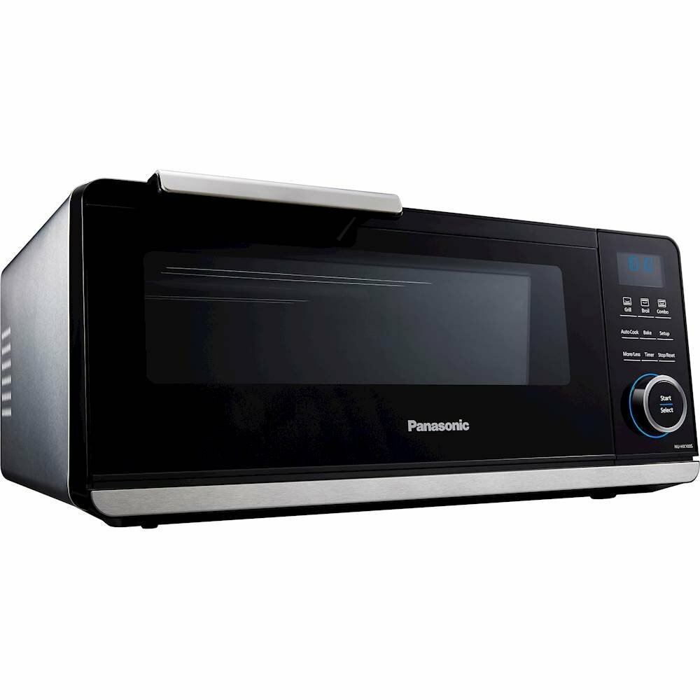 Panasonic - 0.5 cu. Ft Countertop Microwave in Black Stainless - NUHX100S