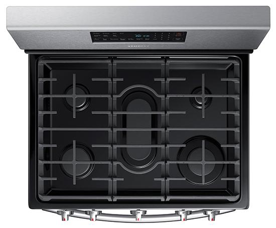 Samsung - 5.8 cu. ft Front Control Gas Range in Stainless Steel - NX58H5600SS