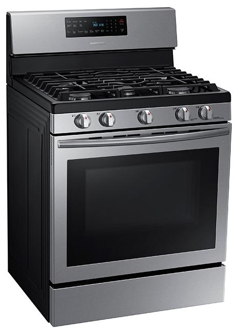 Samsung - 5.8 cu. ft Front Control Gas Range in Stainless Steel - NX58H5600SS