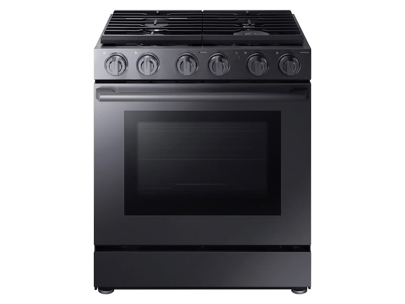 Samsung - 5.8 cu. ft Gas Range in Black Stainless - NX58M9960PM