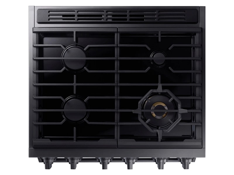 Samsung - 5.8 cu. ft Gas Range in Black Stainless - NX58M9960PM