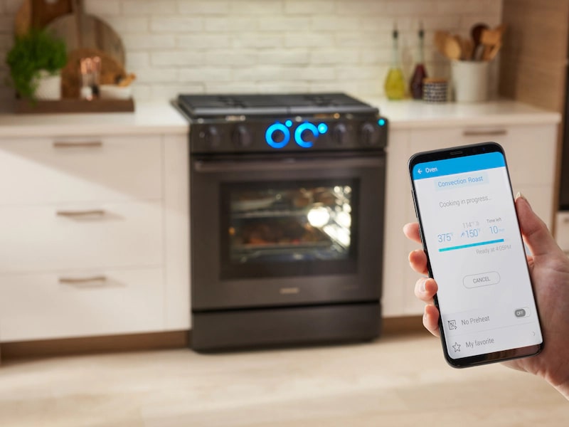 Samsung - 5.8 cu. ft Gas Range in Black Stainless - NX58M9960PM