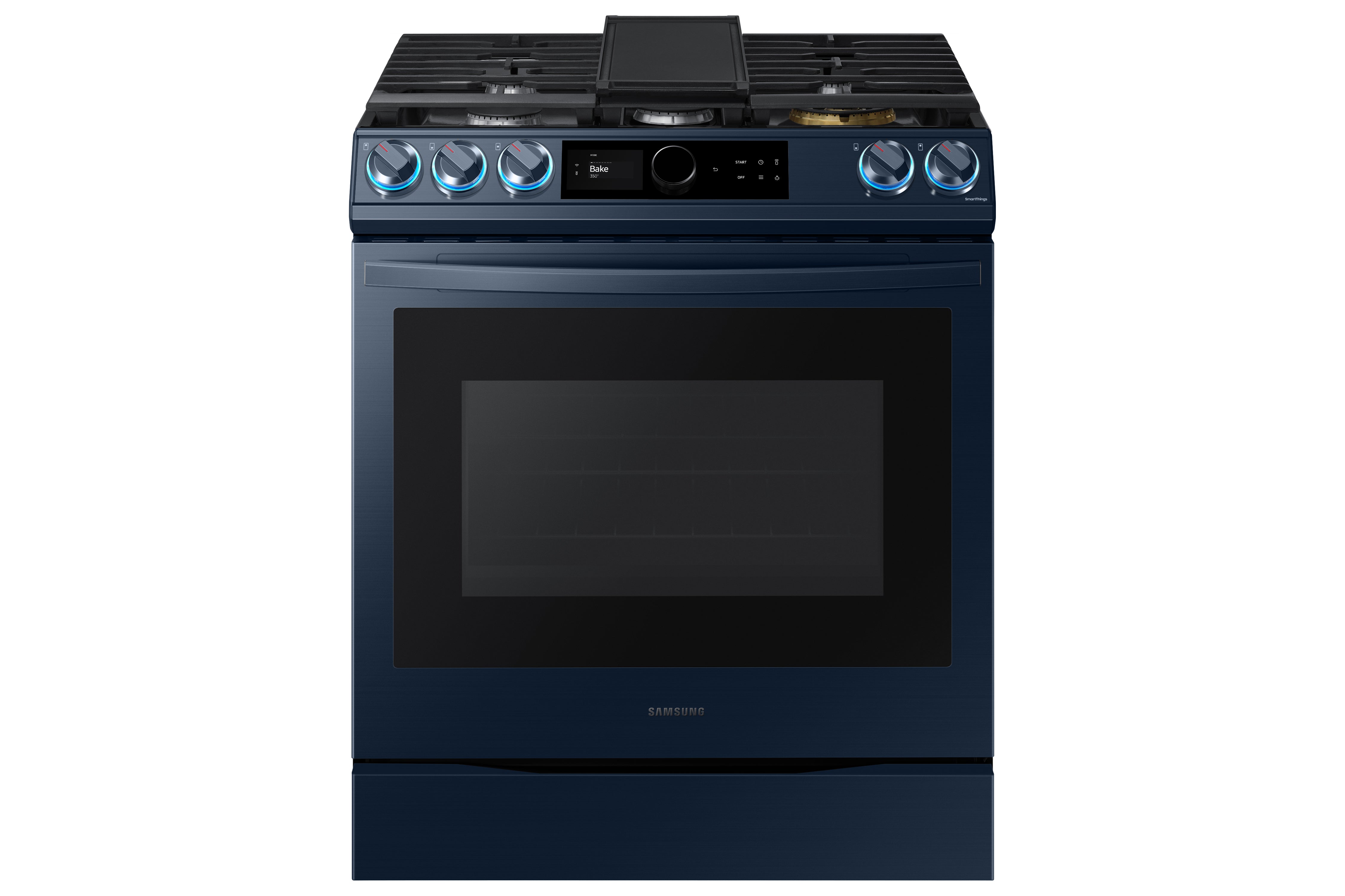 Samsung - Bespoke 6 cu. ft Gas Range in Blue - NX60A8711QN