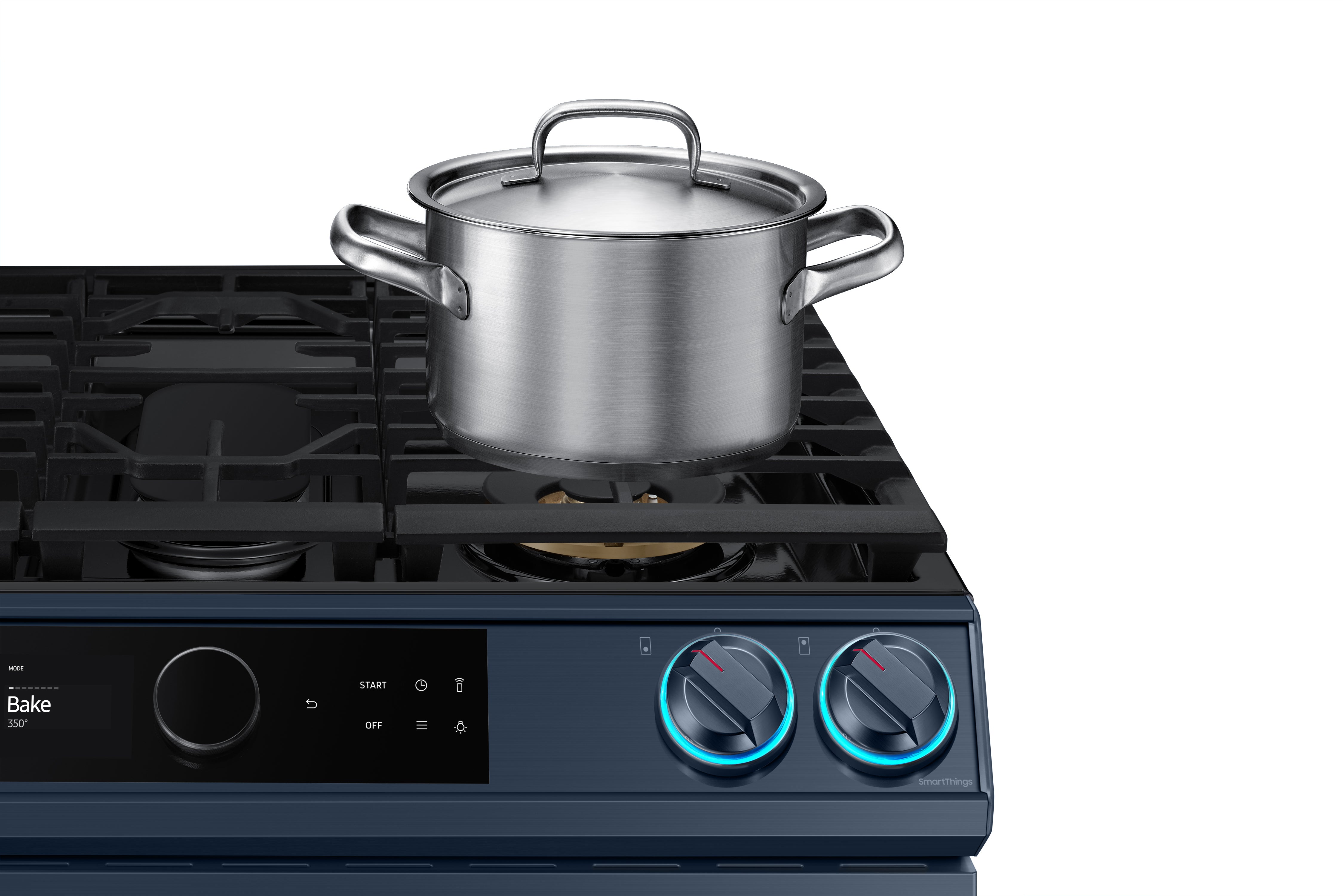 Samsung - Bespoke 6 cu. ft Gas Range in Blue - NX60A8711QN