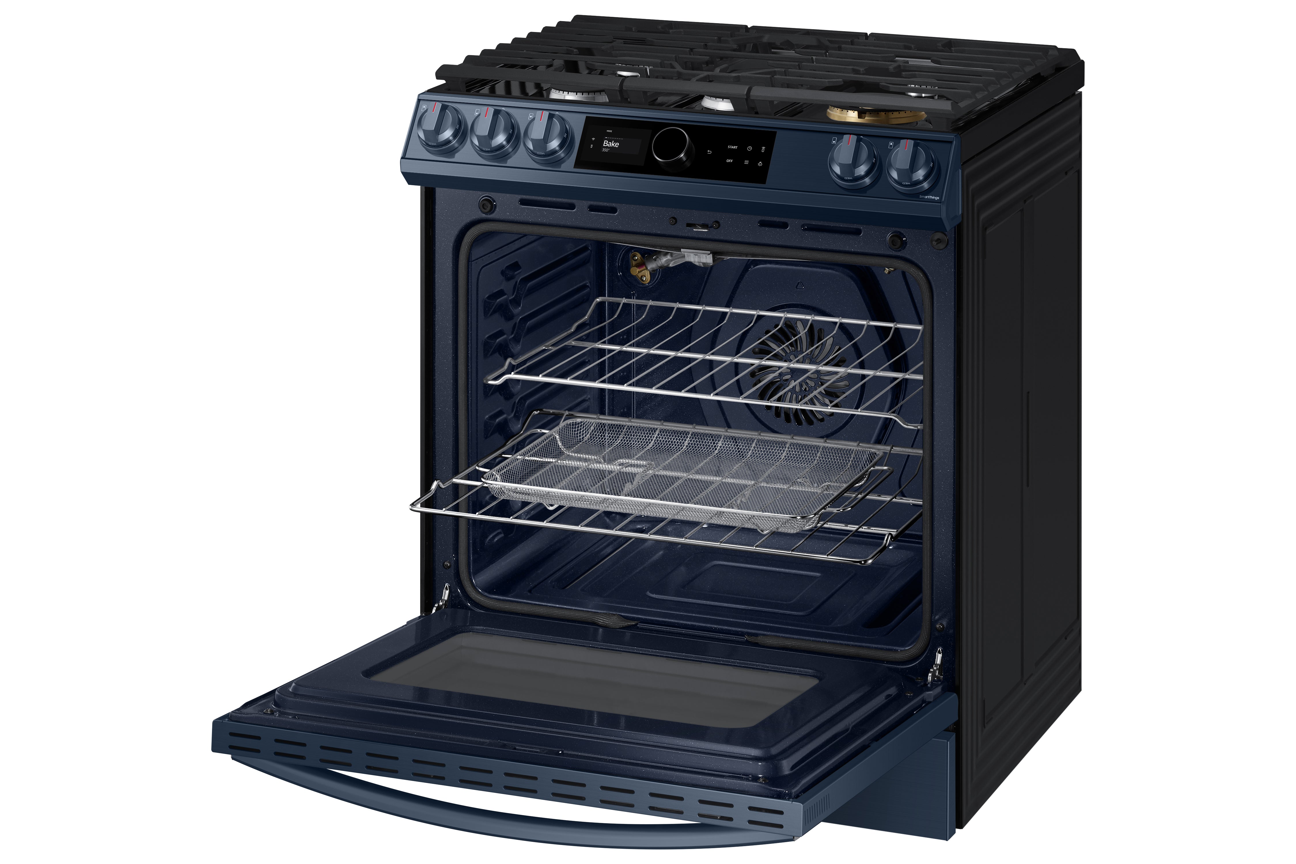Samsung - Bespoke 6 cu. ft Gas Range in Blue - NX60A8711QN