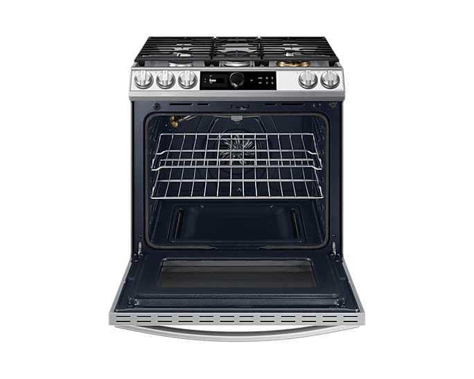 Samsung - Bespoke 6 cu. ft Gas Range in White - NX60BB871112AA