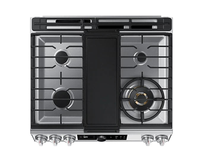 Samsung - Bespoke 6 cu. ft Gas Range in White - NX60BB871112AA