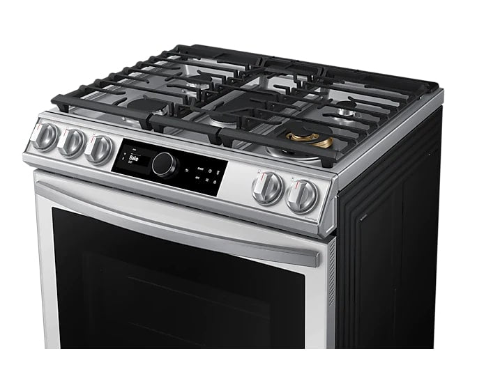 Samsung - Bespoke 6 cu. ft Gas Range in White - NX60BB871112AA