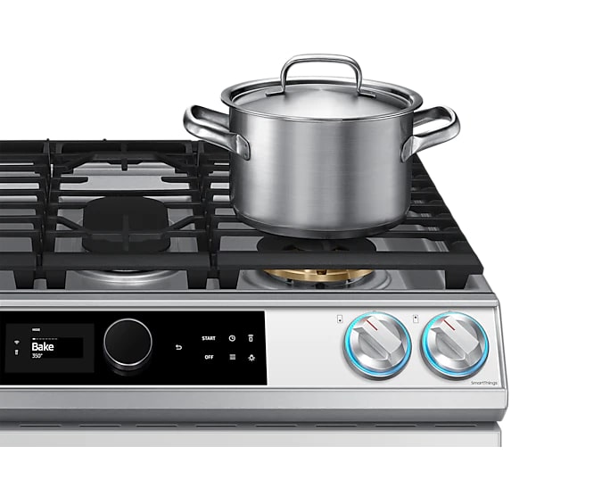 Samsung - Bespoke 6 cu. ft Gas Range in White - NX60BB871112AA