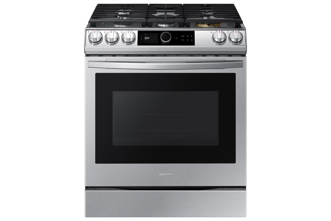 Samsung - Bespoke 6 cu. ft Gas Range in Stainless - NX60T8711SS
