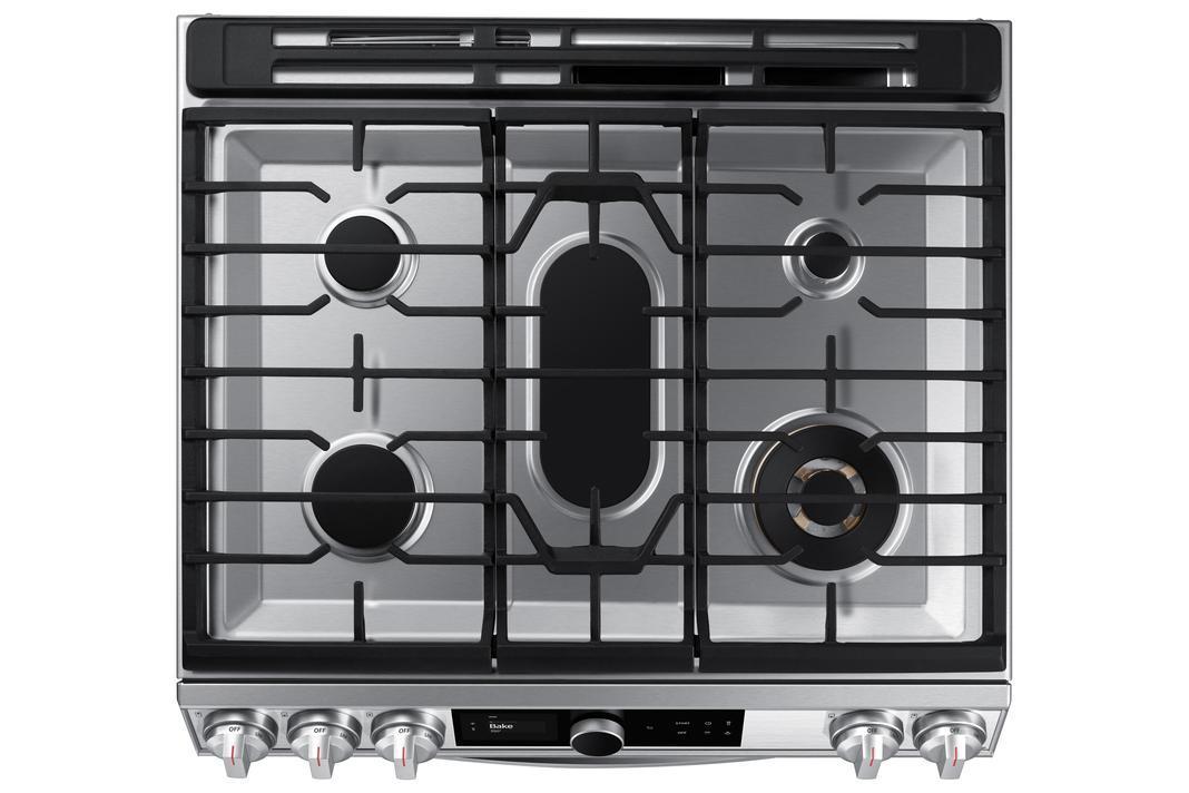 Samsung - Bespoke 6 cu. ft Gas Range in Stainless - NX60T8711SS