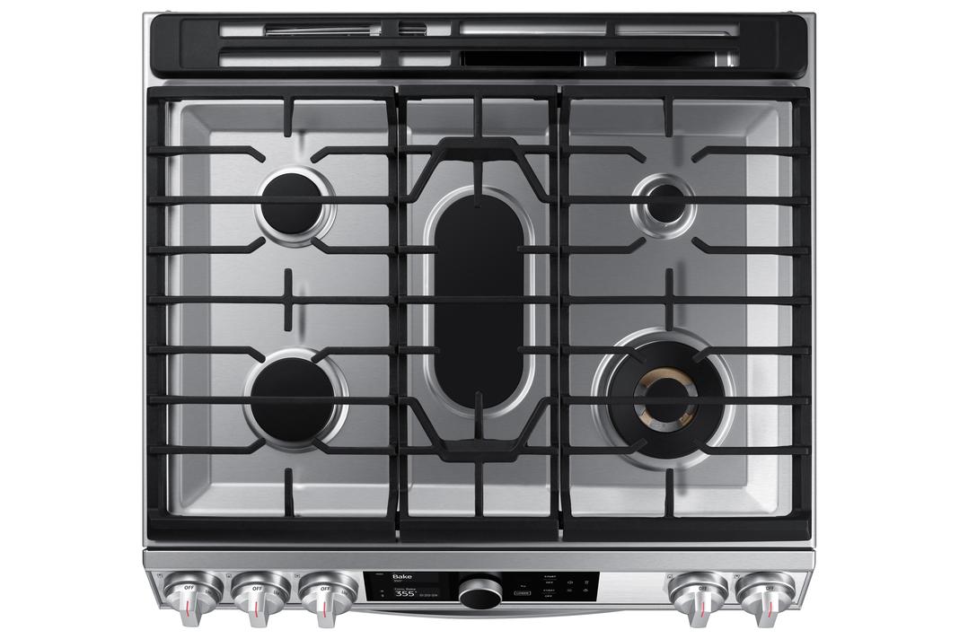 Samsung - 6.3 cu. ft Dual Fuel Range in Stainless - NY63T8751SS