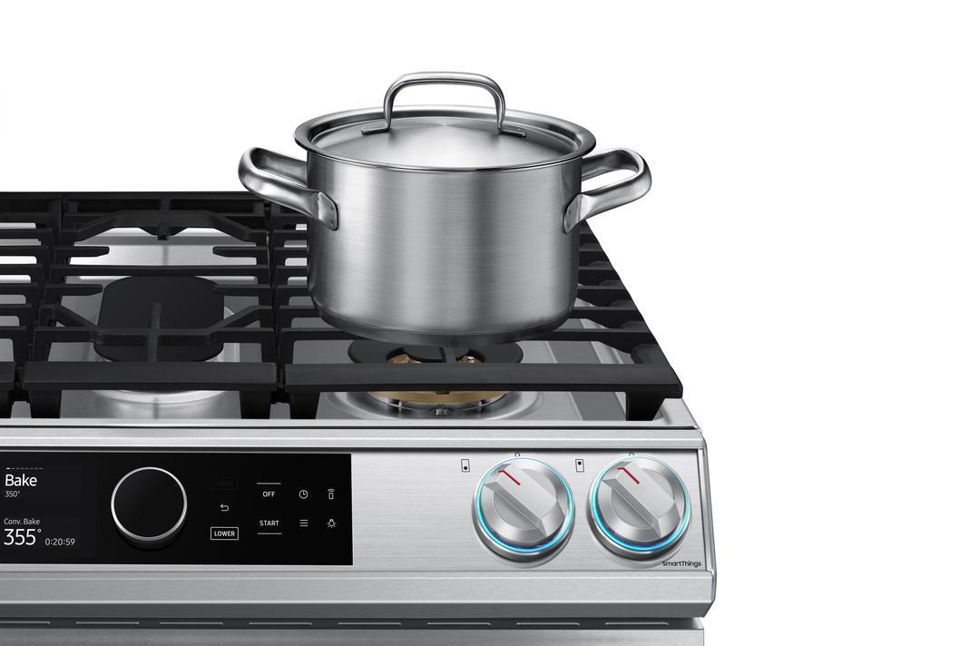 Samsung - 6.3 cu. ft Dual Fuel Range in Stainless - NY63T8751SS