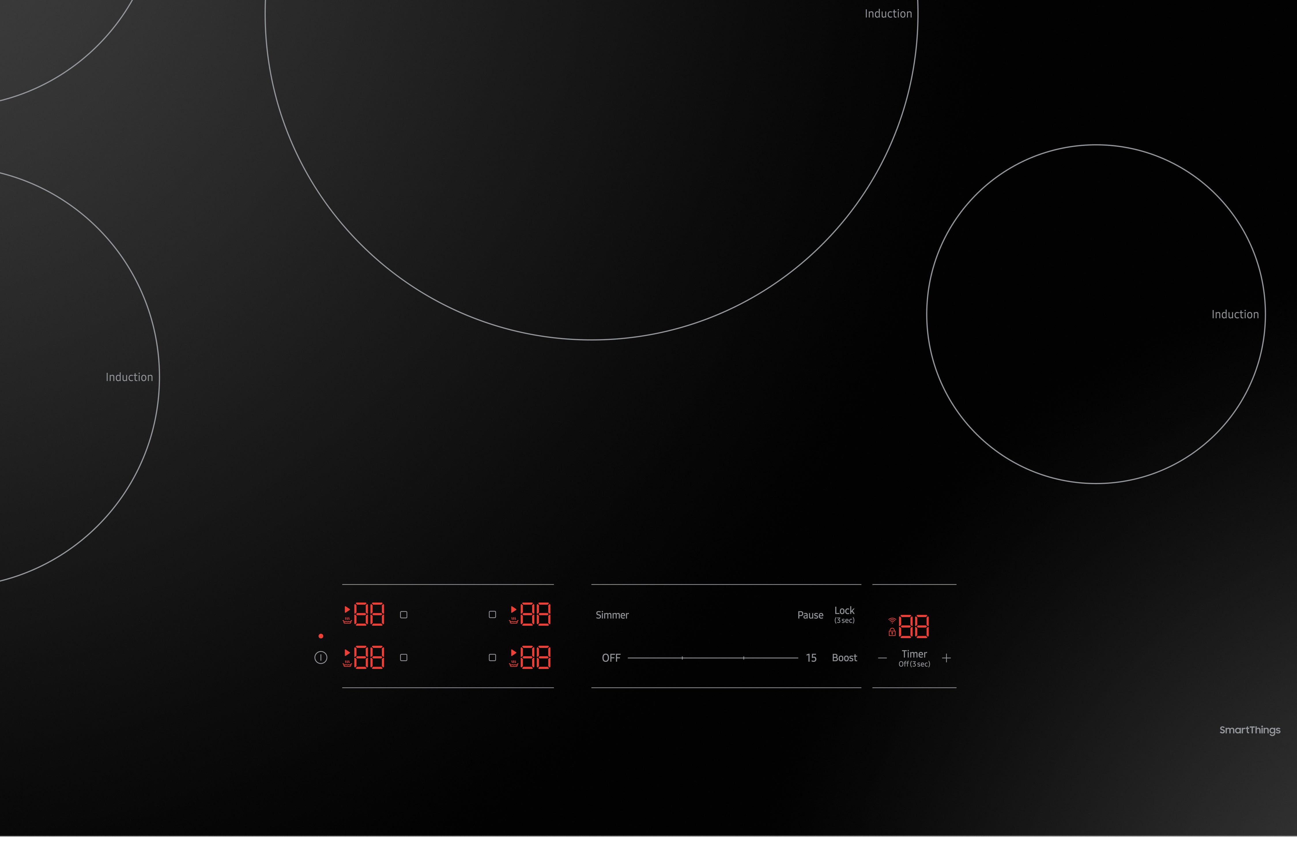 Samsung - 30 inch wide Induction Cooktop in Black - NZ30A3060UK
