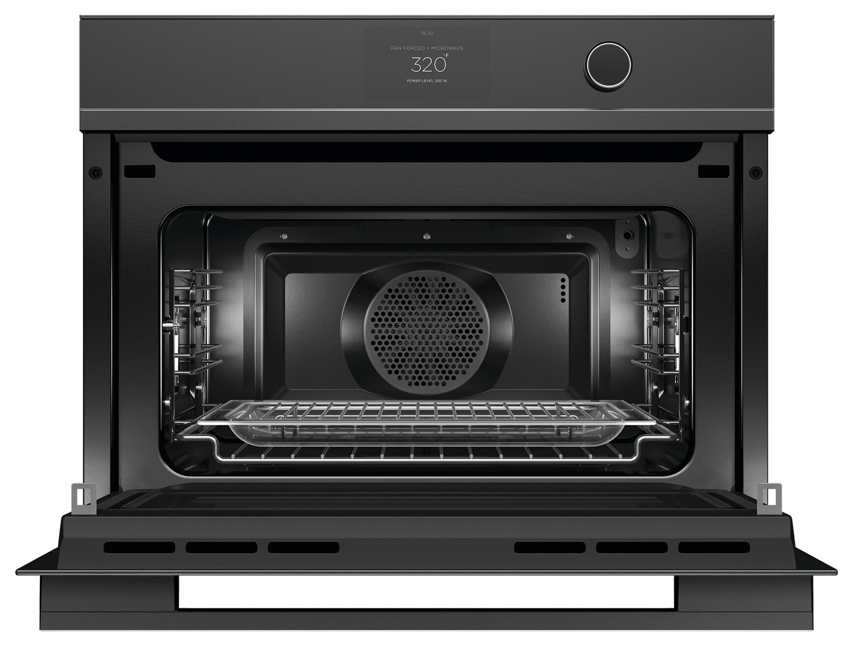 Fisher Paykel - 1.7 cu. ft Single Wall Oven in Black - OM24NDTDB1