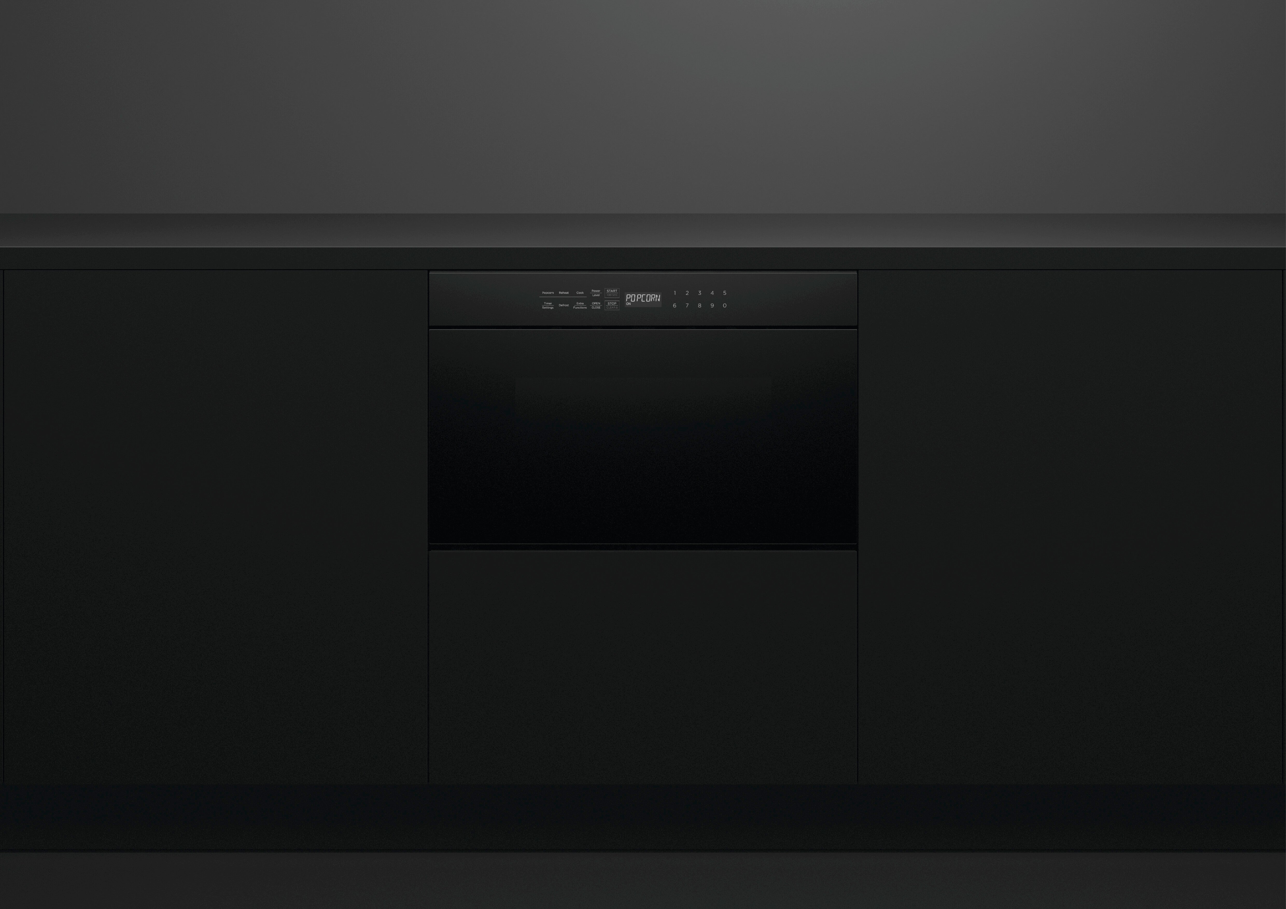 Fisher Paykel - 1.2 cu. Ft Built In Microwave in Black - OMD24SDB1