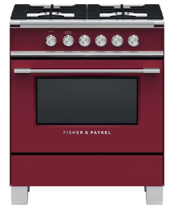Fisher Paykel - 3.5 cu. ft Gas Range in Red - OR30SCG4R1