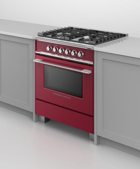 Fisher Paykel - 3.5 cu. ft Gas Range in Red - OR30SCG4R1