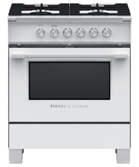 Fisher Paykel - 3.5 cu. ft Gas Range in White - OR30SCG4W1