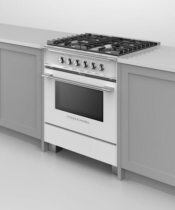 Fisher Paykel - 3.5 cu. ft Gas Range in White - OR30SCG4W1