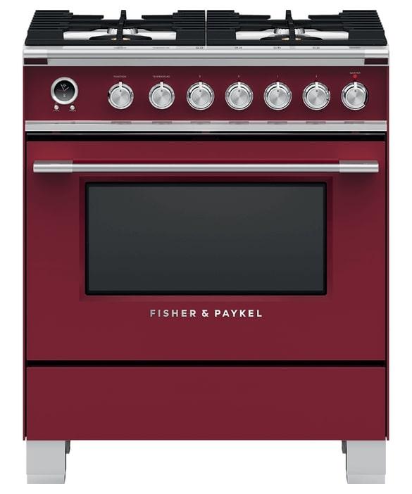 Fisher Paykel - 3.5 cu. ft Dual Fuel Range in Red - OR30SCG6R1