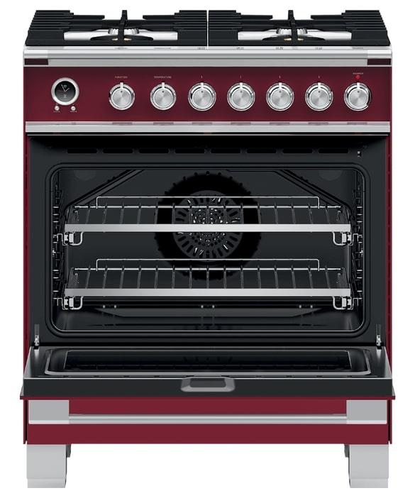 Fisher Paykel - 3.5 cu. ft Dual Fuel Range in Red - OR30SCG6R1