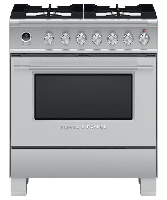 Fisher Paykel - 3.5 cu. ft Dual Fuel Range in Stainless - OR30SCG6X1