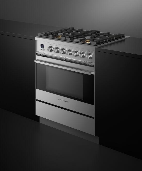 Fisher Paykel - 3.5 cu. ft Dual Fuel Range in Stainless - OR30SDG6X1