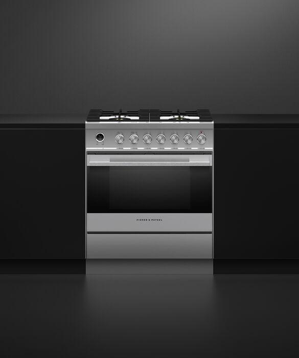 Fisher Paykel - 3.5 cu. ft Dual Fuel Range in Stainless - OR30SDG6X1