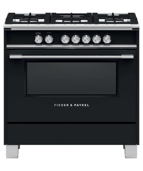 Fisher Paykel - 4.9 cu. ft Gas Range in Black - OR36SCG4B1