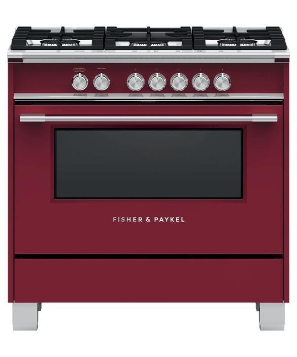 Fisher Paykel - 4.9 cu. ft Gas Range in Red - OR36SCG4R1