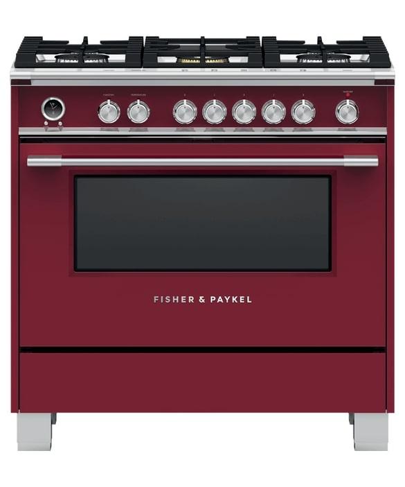 Fisher Paykel - 4.9 cu. ft Dual Fuel Range in Red - OR36SCG6R1