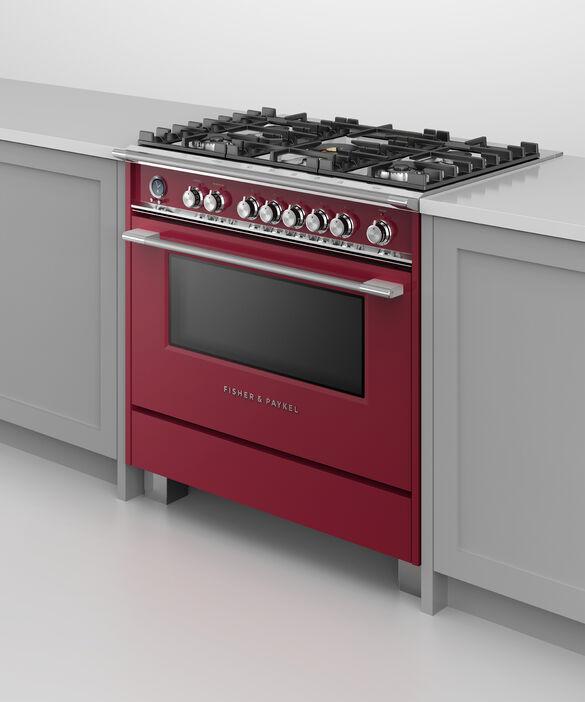 Fisher Paykel - 4.9 cu. ft Dual Fuel Range in Red - OR36SCG6R1