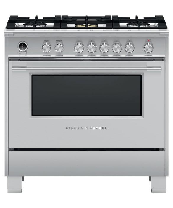 Fisher Paykel - 4.9 cu. ft Dual Fuel Range in Stainless - OR36SCG6X1