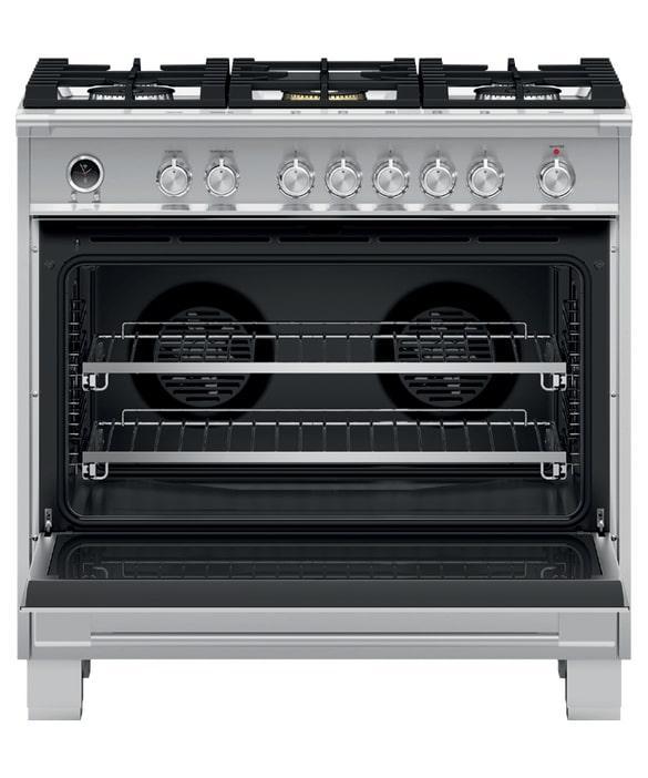 Fisher Paykel - 4.9 cu. ft Dual Fuel Range in Stainless - OR36SCG6X1