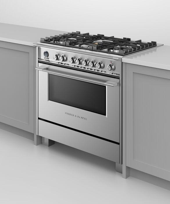 Fisher Paykel - 4.9 cu. ft Dual Fuel Range in Stainless - OR36SCG6X1
