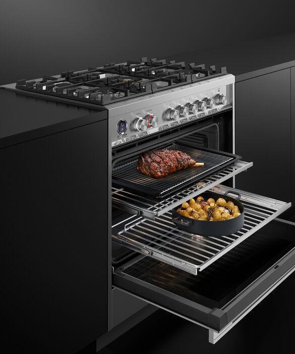 Fisher Paykel - 4.9 cu. ft Dual Fuel Range in Stainless - OR36SDG6X1