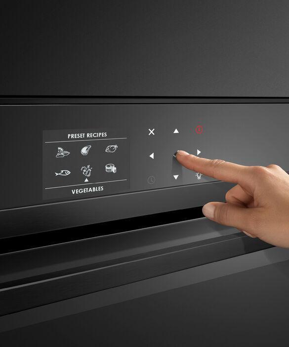 Fisher Paykel - 1.3 cu. ft Steam Wall Oven in Black - OS24NDBB1