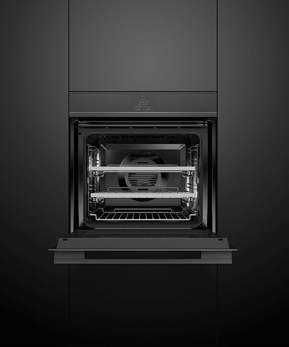 Fisher Paykel - 3 cu. ft Steam Combination Wall Oven in Black - OS24SDTB1