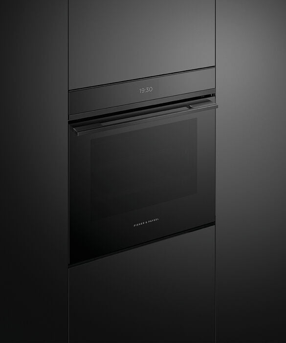 Fisher Paykel - 3 cu. ft Steam Combination Wall Oven in Black - OS24SDTB1