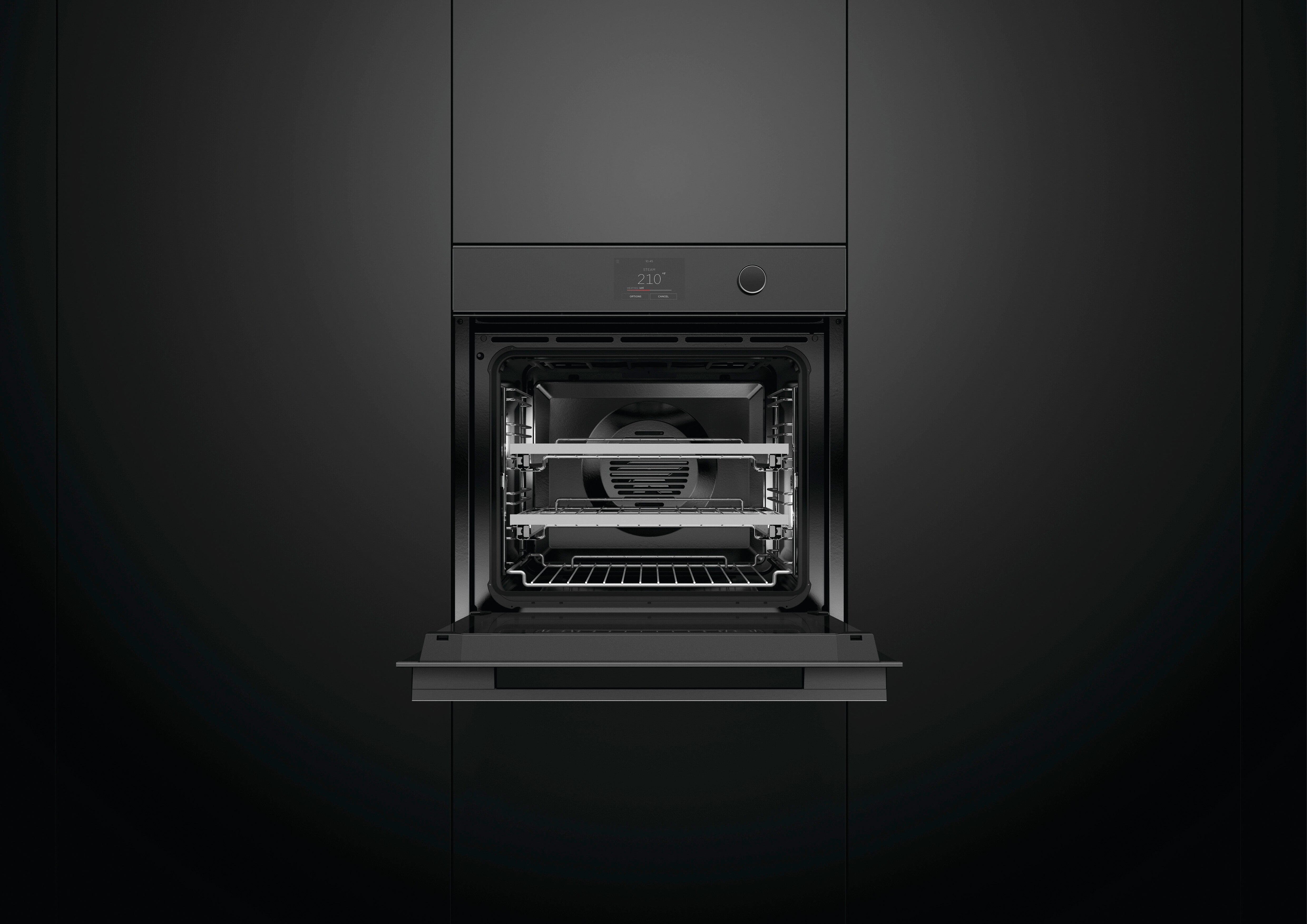 Fisher Paykel - 3 cu. ft Single Wall Oven in Black - OS24SMTDB1