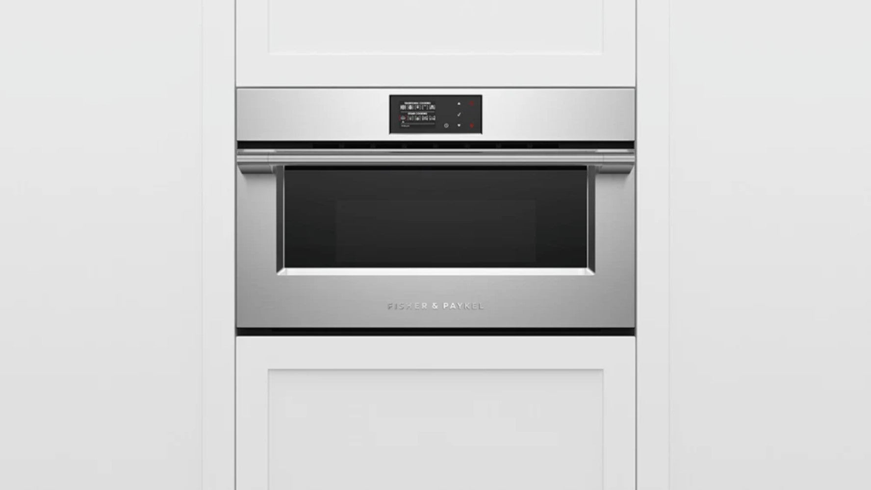 Fisher & Paykel - 1.3 cu. ft Steam Wall Oven in Stainless - OS30NPX1