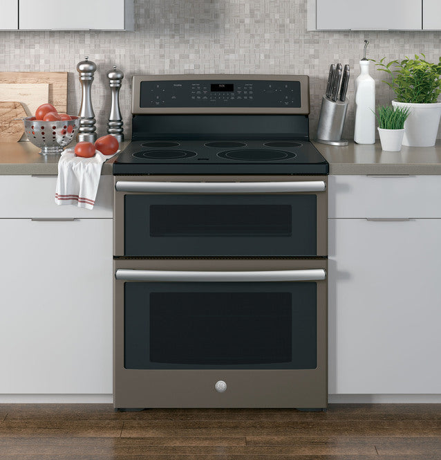 GE Profile - 6.6 cu. ft Electric Range in Grey - PB960EJES