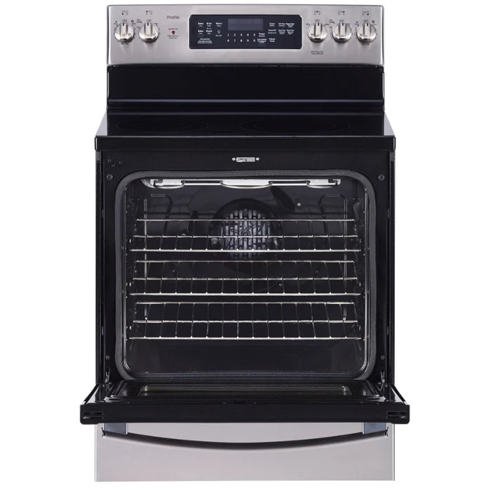 GE Profile - 6.2 cu. ft Electric Range in Stainless - PCB905SKSS