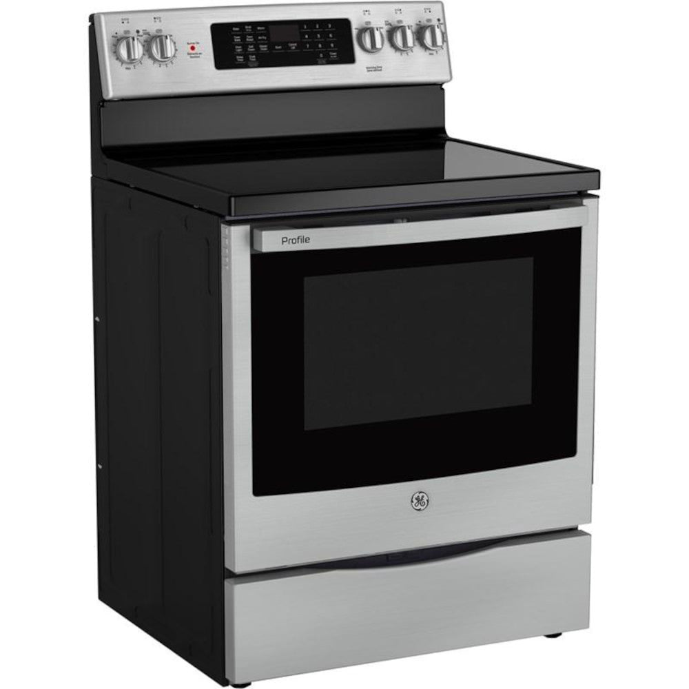 GE Profile - 6.2 cu. ft Electric Range in Stainless - PCB905YVFS