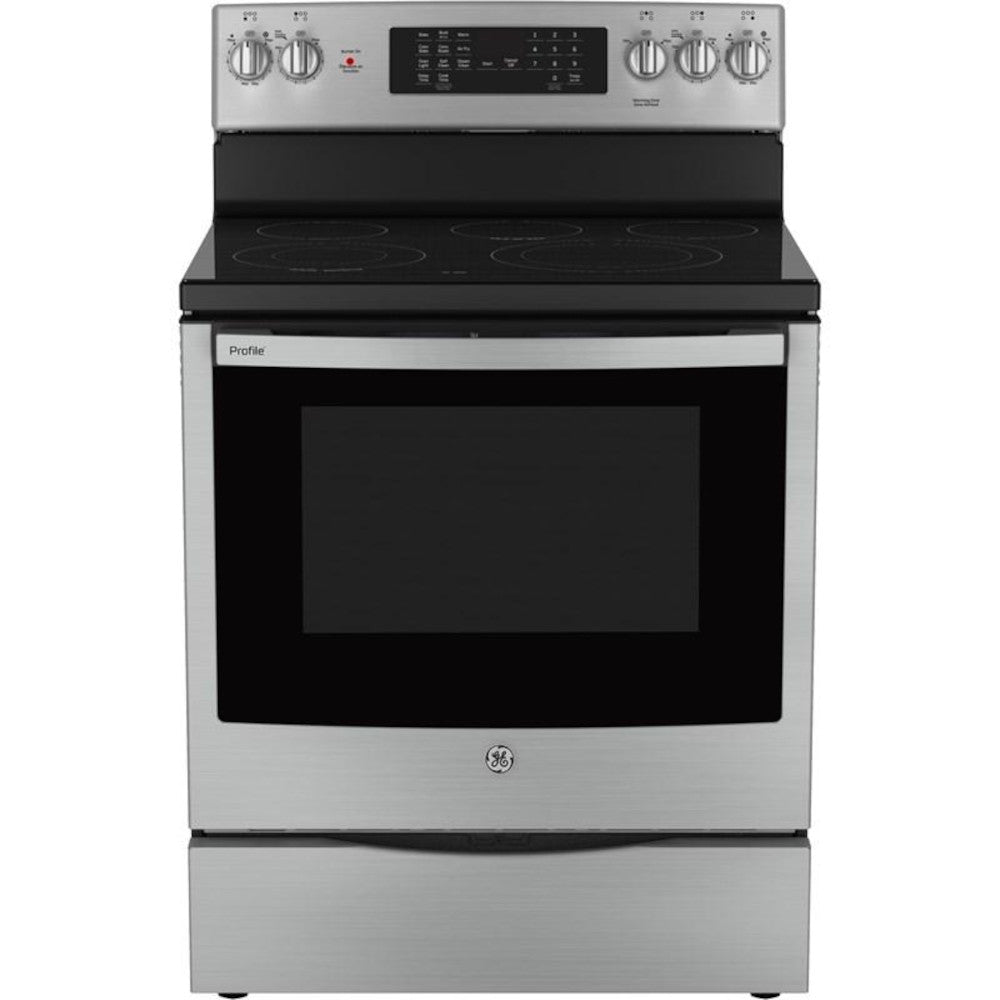 GE Profile - 6.2 cu. ft Electric Range in Stainless - PCB905YVFS